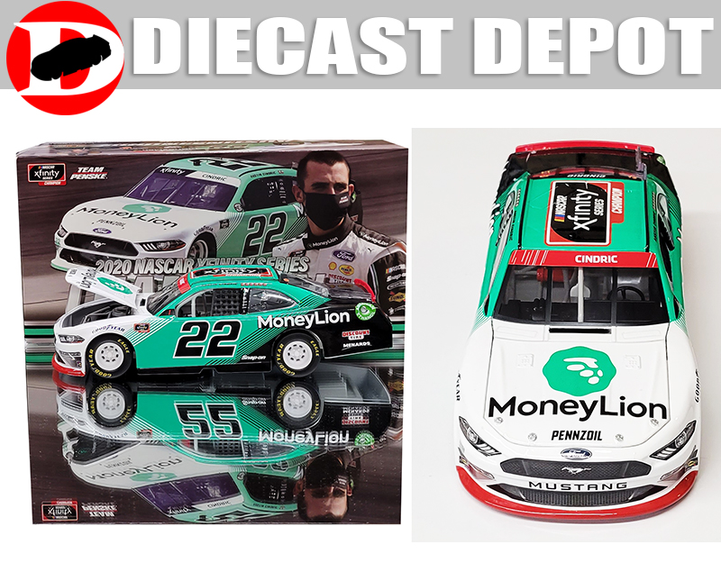 AUSTIN CINDRIC 2020 MONEYLION XFINITY CHAMPION 1 24 ACTION COLLECTOR SERIES