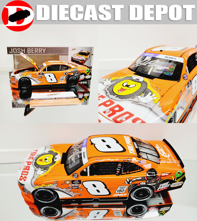 AUTOGRAPHED JOSH BERRY 2022 DARLINGTON RETRO TIRE PROS (DALE JR LOONEY