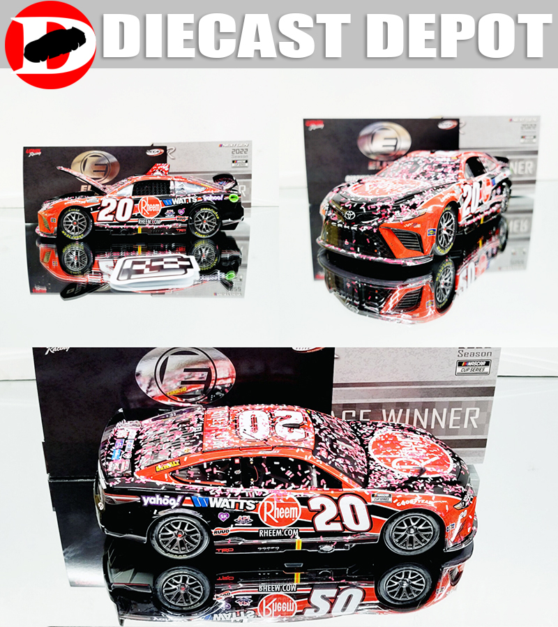 CHRISTOPHER BELL 2022 NEW HAMPSHIRE WIN RACED VERSION RHEEM 20 NEXT GEN TOYOTA 1 24 ELITE SERIES