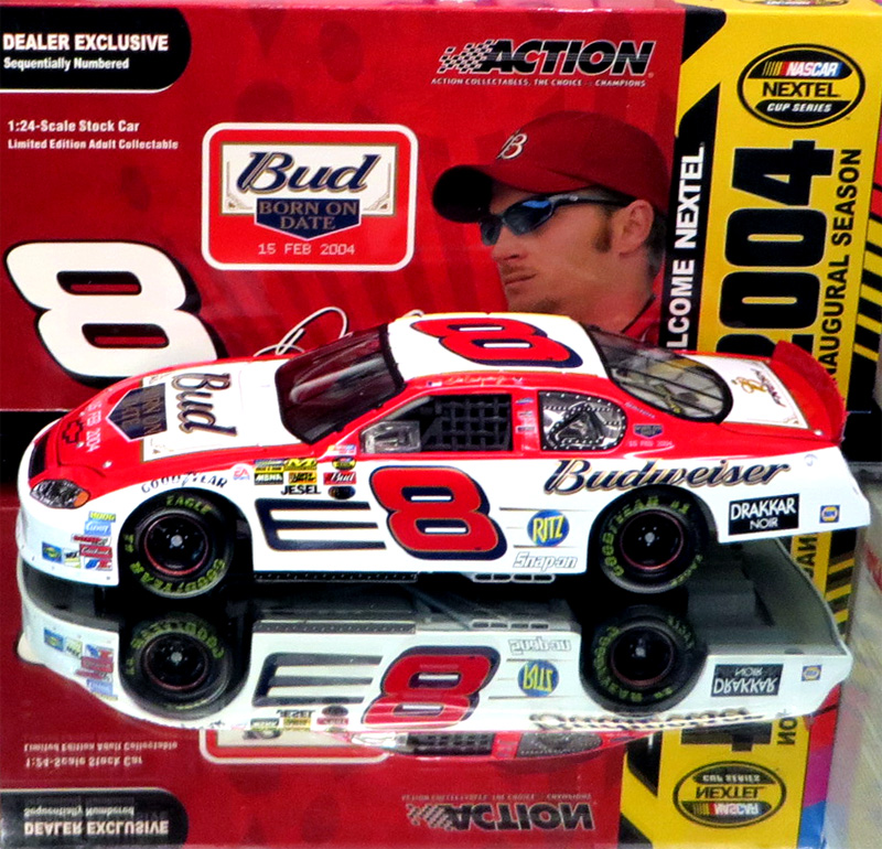 DALE EARNHARDT JR 2004 BUDWEISER BORN ON DATE FEB 15 DEALER S 