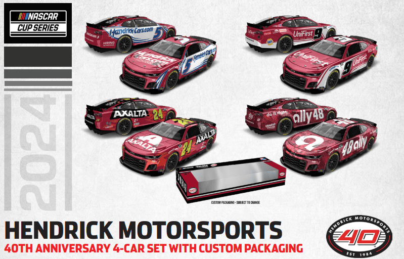 HENDRICK MOTORSPORTS 40TH ANNIVERSARY 4-CAR SET 1/64 ACTION I/S | eBay