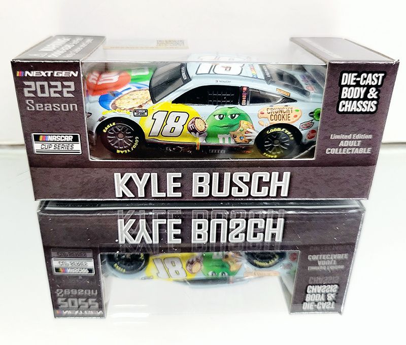 KYLE BUSCH 2022 BRISTOL WIN RACED VERSION M&MS CRUNCHY COOKIE 18 NEXT