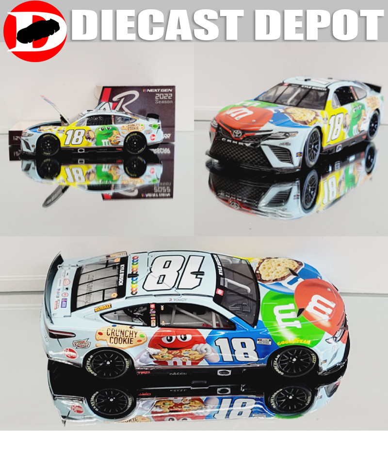 KYLE BUSCH 2022 M&MS CRUNCHY COOKIE 18 NEXT GEN TOYOTA 1/24 ACTION