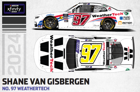 SHANE VAN GISBERGEN 2024 WEATHERTECH XFINITY SERIES 1/24 ARC DIECAST (ADVANCED ORDER)