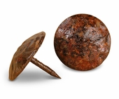 1-1/8" Dia. Rusted Hammered Nailhead Clavo - Per Dozen