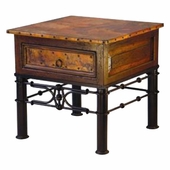 1-Drawer End Table w/ Pablo Base & Copper