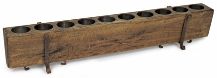 10 Hole Sugar Mold Candleholder with Iron Base