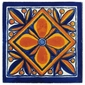 15 Talavera Tiles - Geometric Flower Design - PP2159