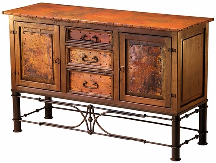 2 Door 3 Drawer Console with Pablo Base