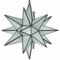 20 Inch Completely Frosted Glass Star Fixture
