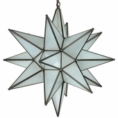 20 Inch Completely Frosted Glass Star Fixture