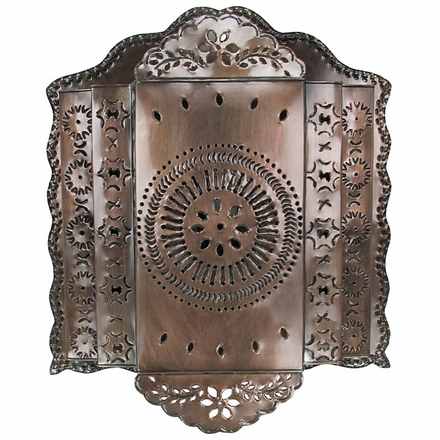 3-Tier Mexican Punched Tin Wall Sconce