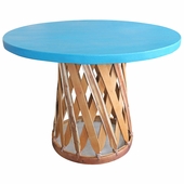 39" Round Painted Equipale Table - 4 Color Choices