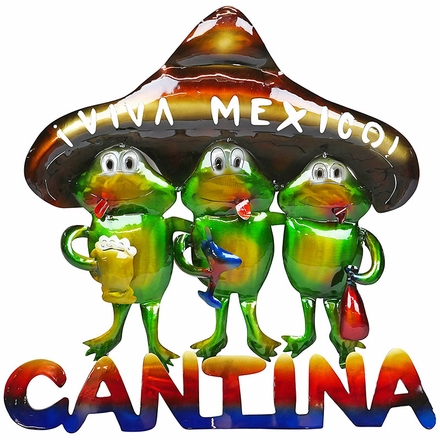 3D Metal Cantina Frogs Wall Art