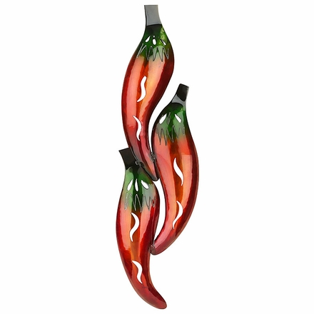 3D Metal Chili Pepper Wall Art - Small