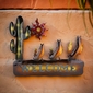 3D Metal Howling Coyote & Desert Scene Welcome Wall Art