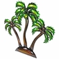 3D Metal Island Palm Trees Wall Art