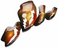 3D Metal Pots with Howling Coyotes & Desert Scene Wall Art