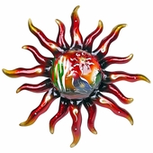 3D Metal Wall Art Sun with Desert Scene