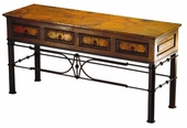 4-Drawer Console w/ Pablo Base & Copper