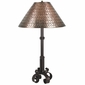 4 Footed Iron Lamp with Gusanito Punched Tin Shade