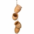 4 Hanging Clay Pots on Rope
