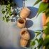 4 Hanging Clay Pots on Rope