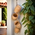 4 Hanging Clay Pots on Rope