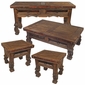 4 Piece Old Wood Iron Banded Ox Yoke Living Room Set