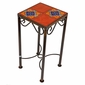 4 Tile Mexican Iron Side Table with Talavera Tile Top