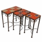 4 Tile Mexican Iron Side Table with Talavera Tile Top