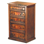 5-Drawer Tall Dresser with Copper