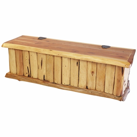 5 Foot Rustic Cedar Storage Bench or Blanket Chest