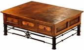 6 Drawer Coffee Table with Pablo Base and Copper