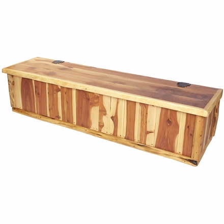 6 Foot Rustic Cedar Storage Bench or Blanket Chest