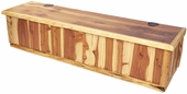 6 Foot Rustic Cedar Storage Bench or Blanket Chest