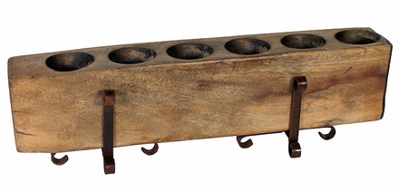 6 Hole Sugar Mold Candleholder with Iron Base