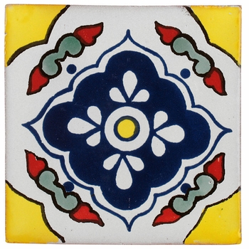 6 Inch Talavera Tile - Guadalajara Yellow - PP2219 - 10 Tiles