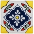6 Inch Talavera Tile - Guadalajara Yellow - PP2219 - 10 Tiles