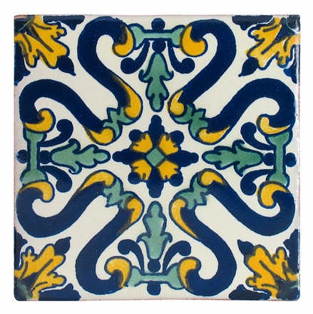 6 Inch Talavera Tile - PP2210 - 10 Tiles