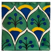 6 Inch Talavera Tile - PP2211 - 10 Tiles