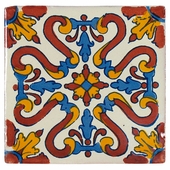 6 Inch Talavera Tile - PP2213 - 10 Tiles