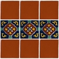 6 Inch Talavera Tile - PP2214 - 10 Tiles