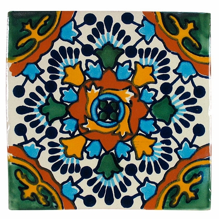 6 Inch Talavera Tile - PP2215 - 10 Tiles
