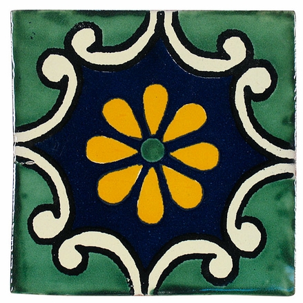 6 Inch Talavera Tile - PP2217 - 10 Tiles
