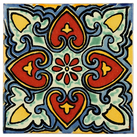 6 Inch Talavera Tile - PP2295 - 10 Tiles