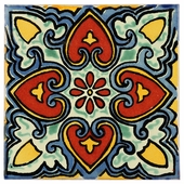 6 Inch Talavera Tile - PP2295 - 10 Tiles