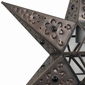 6 Point Hanging Star Light - Aged Tin & Glass