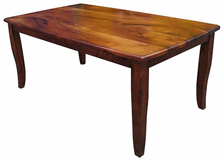 72 inch San Rafael Mesquite Curved Leg Dining Table