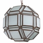 8-Sided Geometric Frosted Glass Hanging Light Fixture - 12